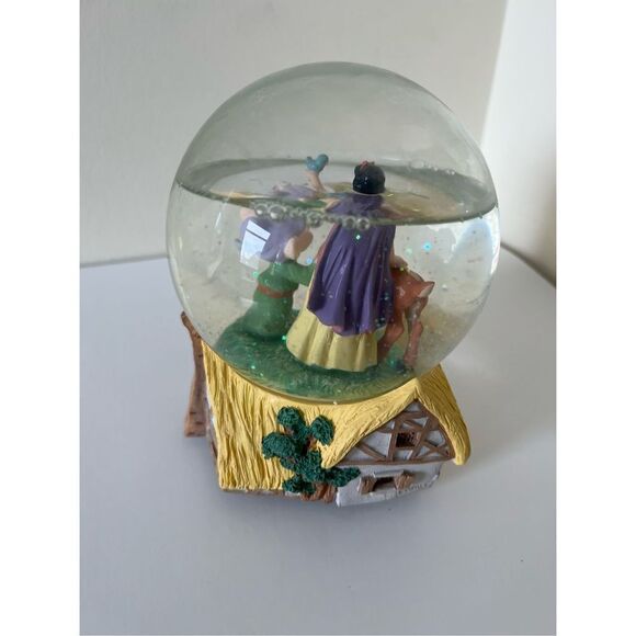 Disney Snow White Dopey Bambi Snow Water Globe Someday My Prince Will Come - Picture 3 of 5